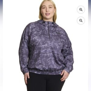 (T4) Reebok Women's Plus Size Half-Zip Running Jacket, XXL, XXXL